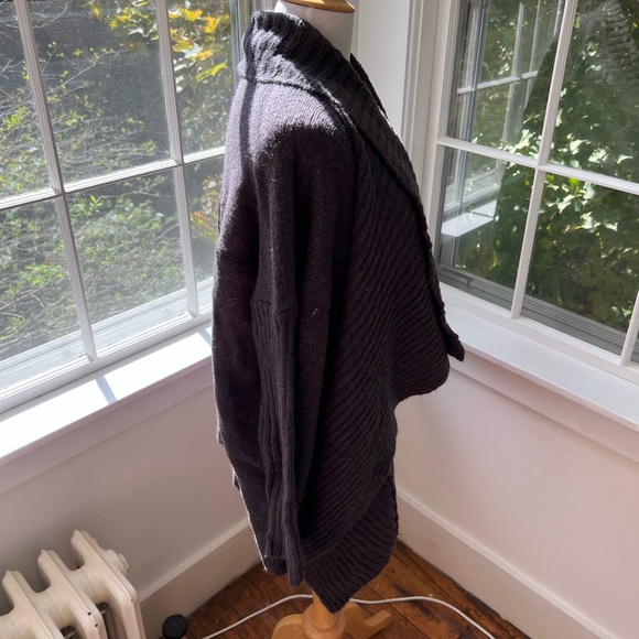 JENNIFER LOPEZ soft cozy wrap cardigan ribbed shawl collar gorgeous color - Picture 5 of 11